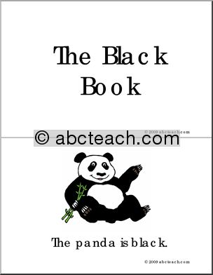 Early Reader Booklet: Colors – The Black Book