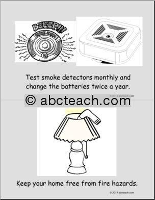 Early Reader: Fire Safety (B&W)