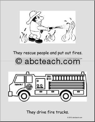 Early Reader: Firefighters (B&W)