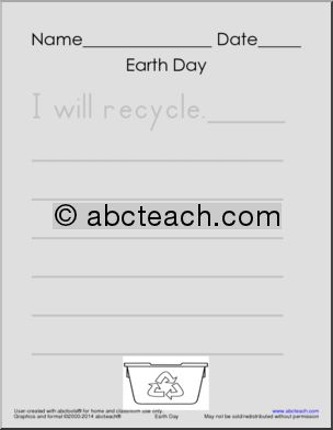 Earth Day: I will recycle… (prim)
