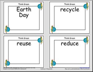 Earth Day Flashcards – Word List