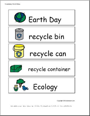 Word Wall: Earth Day /Recycling (pictures)