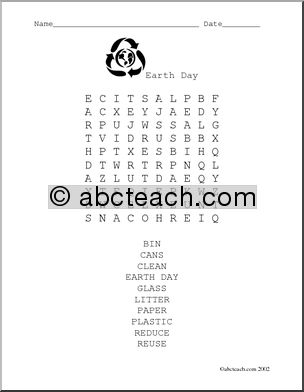 Word Search: Earth Day (2)