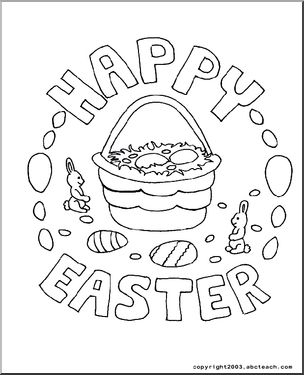 Coloring Page: Easter Basket