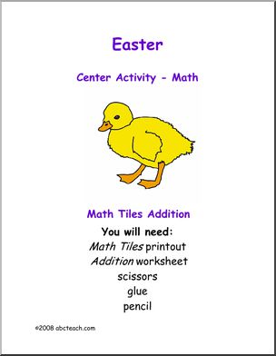 Easter – Addition (primary) Learning Center
