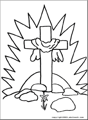 Coloring Page: Easter Cross