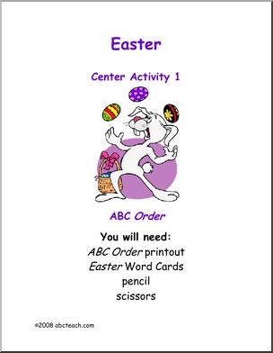 Learning Center: Easter – ABC order