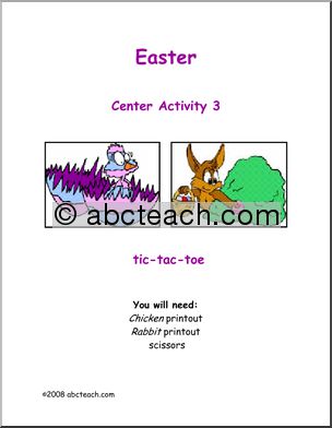 Learning Center: Easter – Tic Tac Toe