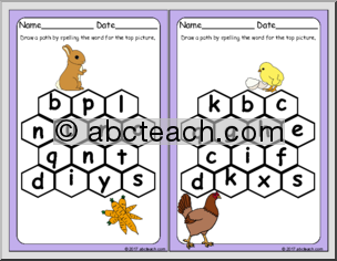 Holidays: Easter – Easter Spelling Paths