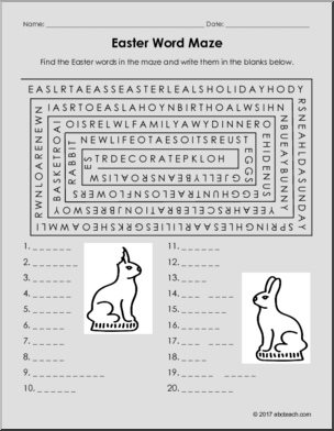 Holiday/Seasonal: Easter – Easter Word Puzzles
