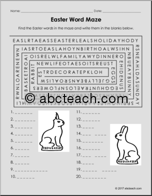 Holiday/Seasonal: Easter – Easter Word Puzzles