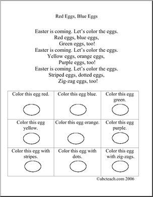Coloring Page: Easter Eggs (primary)