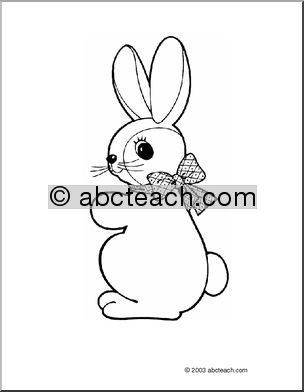 Coloring Page: Easter Bunny Toy