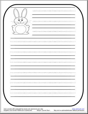Easter: Writing Paper with Primary Lines
