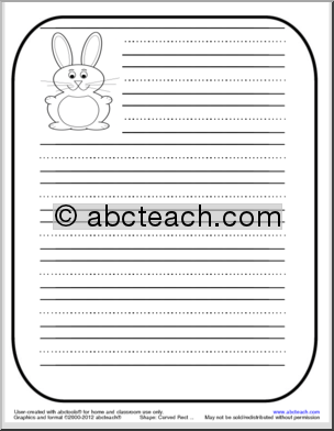 Easter: Writing Paper with Primary Lines
