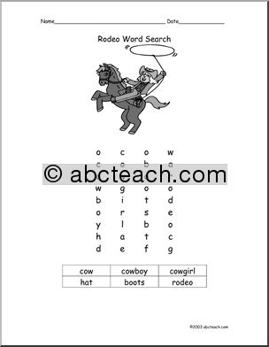 Word Search: Rodeo