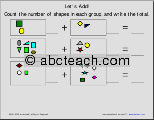 Addition to 10 (pre-k/primary) 2 Worksheet
