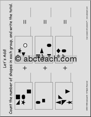 Addition to 10 (pre-k/primary) 5 Worksheet