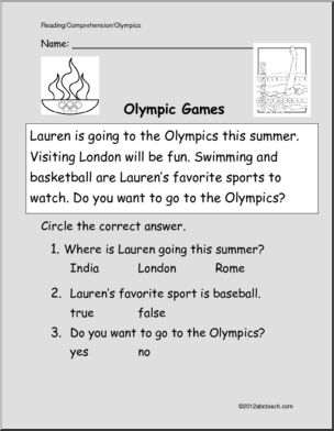 Easy Reading Comprehension: Lauren Goes to London (primary)