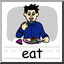 Clip Art: Basic Words: Eat Color (poster)