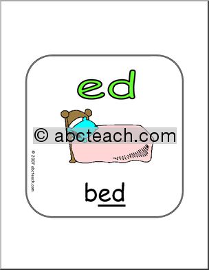 Word Family – ED Words Sign