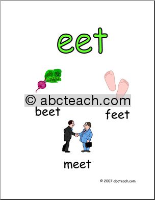 Word Family – EET Words Poster