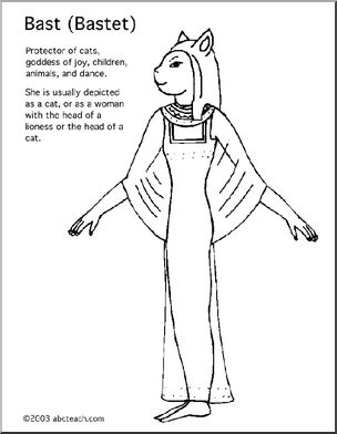 Coloring Page: Egypt – Bastet