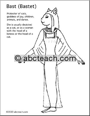 Coloring Page: Egypt – Bastet