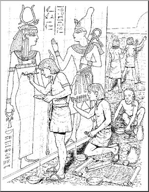 Coloring Page: Egypt- Hieroglyphs