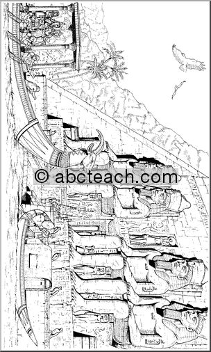 Coloring Pages: Egypt – Nile Scene