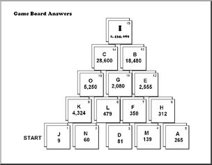 Board Game: Math Pyramid Game (Part 2: board) (upper elem)