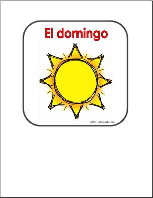 Spanish: Poster – “El domingo” (elementaria)