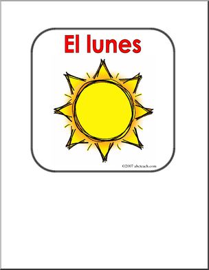 Spanish: Poster – “El lunes” (elementaria)