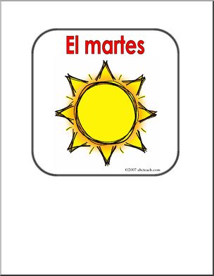 Spanish: Poster – “El martes” (elementaria)