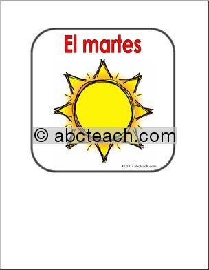 Spanish: Poster – “El martes” (elementaria)