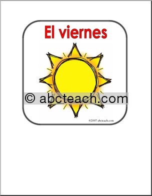 Spanish: Poster – “El viernes” (elementaria)