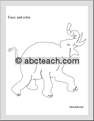 Trace and Color: Elephant