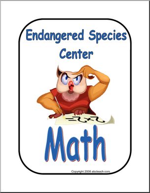 Center Sign: Endangered Species – Math