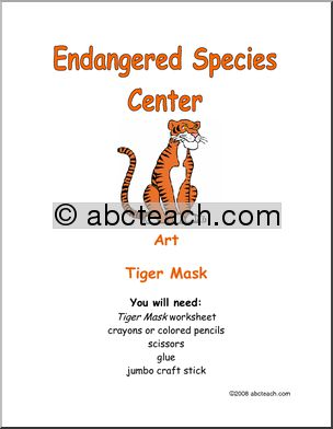 Learning Center: Endangered Animal Tiger Mask (primary)