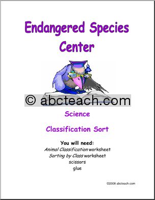 Learning Center: Endangered Animal Classification (elem)
