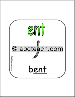 Word Family – ENT Words Sign