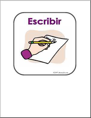 Spanish: Poster – “Escribir” (elementaria)