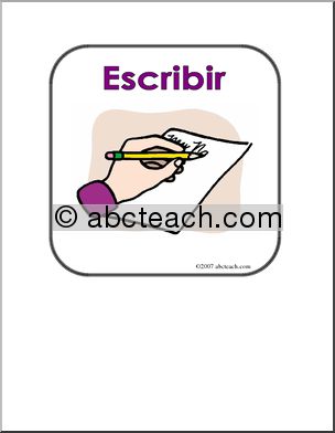 Spanish: Poster – “Escribir” (elementaria)