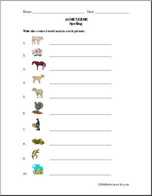 Worksheets: Agriculture (ESL) | Abcteach