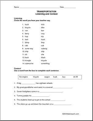 Means of transport: English ESL worksheets pdf & doc