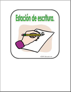 Spanish: Poster – “EstaciÃ›n de caligrafÃŒa” (elementaria)