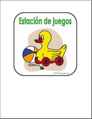 Spanish: Poster – “EstaciÃ›n de juegos” (elementaria)