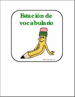 Spanish: Poster – “EstaciÃ›n de vocabulario” (elementaria)