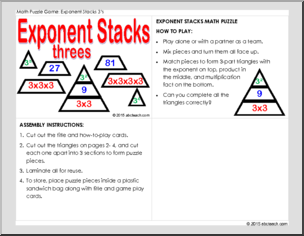 Math Puzzle: Exponent Stacks for Three’s