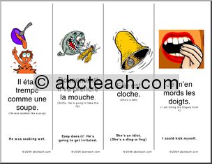 French: Bookmarks – expressions (set 2)